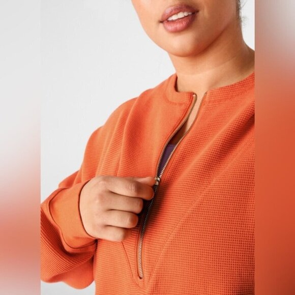 Fabletics - Women's Lizzie Half-Zip Hoodie - Burnt Sedona. Size: XXL. NWT (1628) - Picture 8 of 10